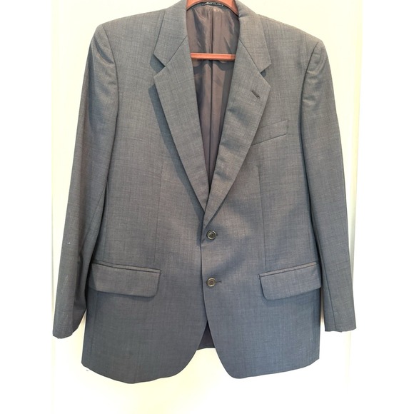Lubiam 40R Navy 2 Button Blazer Suit Jacket Sport Coat Virgin Merino Wool Italy - Picture 1 of 7